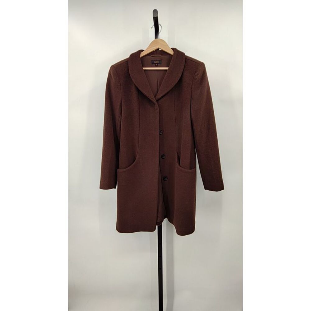 Quince Women's Brown Wool Cashmere cocoon coat